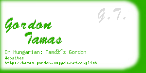 gordon tamas business card